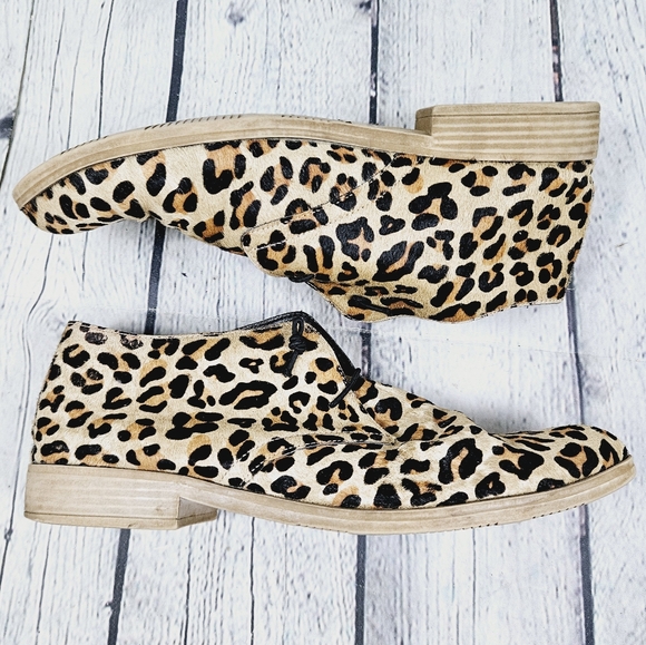 DJANGO & JULIETTE | Karaf ocelot pony hair leather slipon laceup ankle boots - Picture 2 of 12